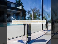 বেড়া ব্যালকনির জন্য স্টেইনলেস স্টীল স্পিগট সহ ফ্রেমহীন গ্লাস রিলিংস সিঁড়ি প্যাটিও