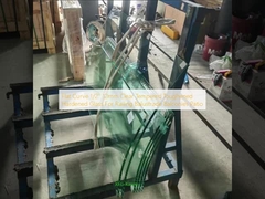 ফ্ল্যাট কার্ভ ১/২'' ১২মিমি ক্লিয়ার টেম্পারড শক্ত কাঁচ রেলিং, ব্যালস্ট্রেড, বারান্দা এবং প্যাটিওর জন্য